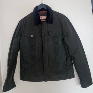 Iron & Resin Dark Olive Halley Stevenson Waxed Trucker Style Jacket